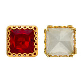 Light Siam Princess Square Shape High-Quality Glass Sew-on Nest Hollow Claw Rhinestones WholesaleRhinestone